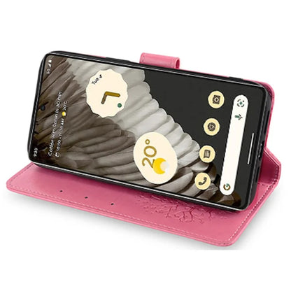 For Google Pixel 7 Pro 5G Wallet Cover PU Leather+TPU Phone Case with Deer Tree Pattern