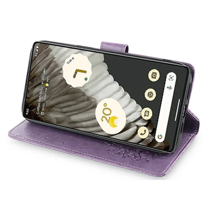 For Google Pixel 7 Pro 5G Wallet Cover PU Leather+TPU Phone Case with Deer Tree Pattern