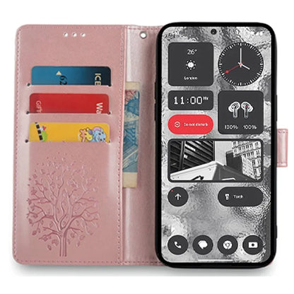For Nothing Phone (2) Case Drop-resistant Imprinted Deer Tree Pattern Stand Phone Guard Cover
