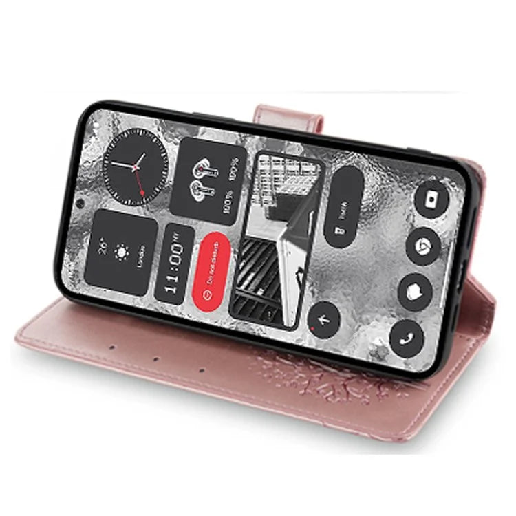 For Nothing Phone (2) Case Drop-resistant Imprinted Deer Tree Pattern Stand Phone Guard Cover