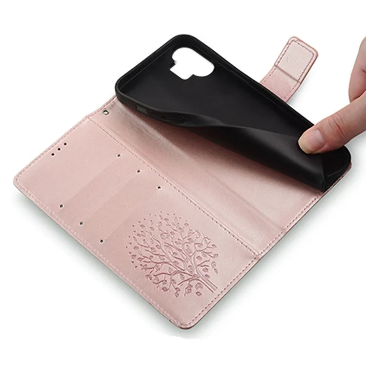 For Nothing Phone (2) Case Drop-resistant Imprinted Deer Tree Pattern Stand Phone Guard Cover