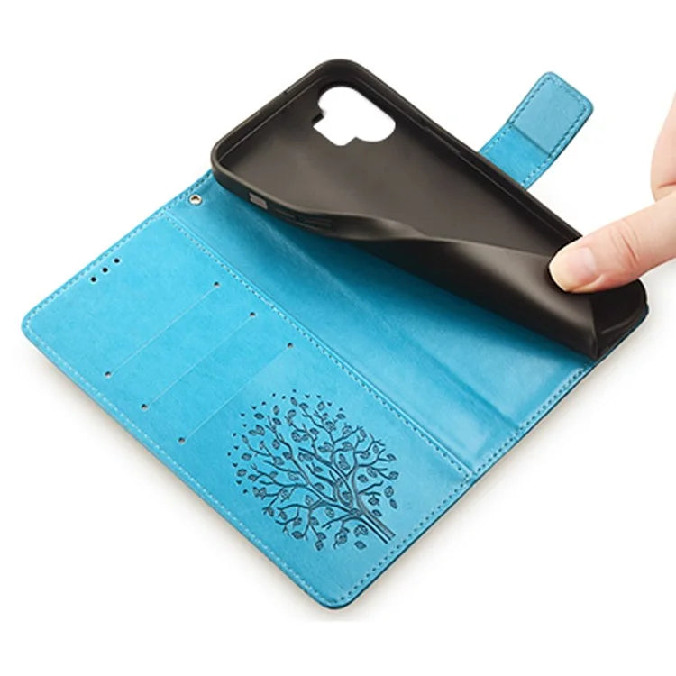 For Nothing Phone (2) Case Drop-resistant Imprinted Deer Tree Pattern Stand Phone Guard Cover