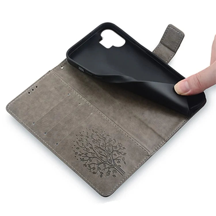 For Nothing Phone (2) Case Drop-resistant Imprinted Deer Tree Pattern Stand Phone Guard Cover