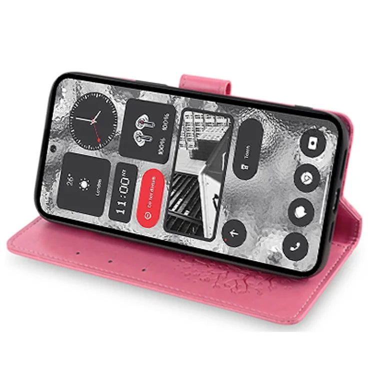 For Nothing Phone (2) Case Drop-resistant Imprinted Deer Tree Pattern Stand Phone Guard Cover