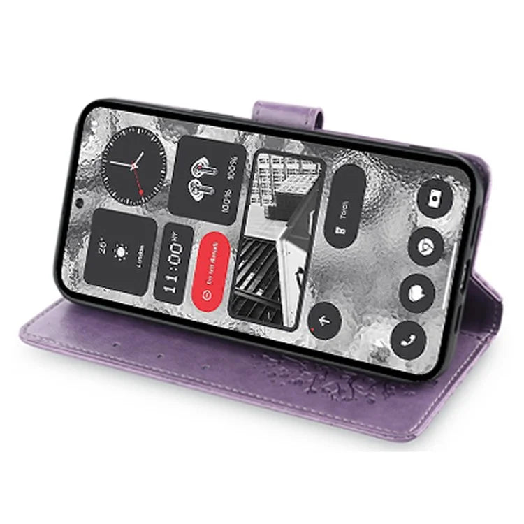 For Nothing Phone (2) Case Drop-resistant Imprinted Deer Tree Pattern Stand Phone Guard Cover