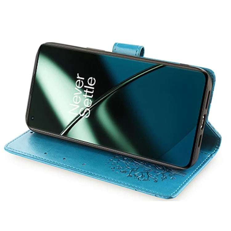 For OnePlus 11 5G Case Imprinted Deer Tree Pattern Card Holder Smart Phone Cover