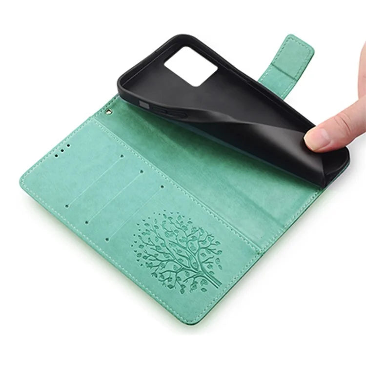 For Motorola Edge X30 Pro Case Imprinted Deer Tree Pattern Drop-proof Smartphone Cover