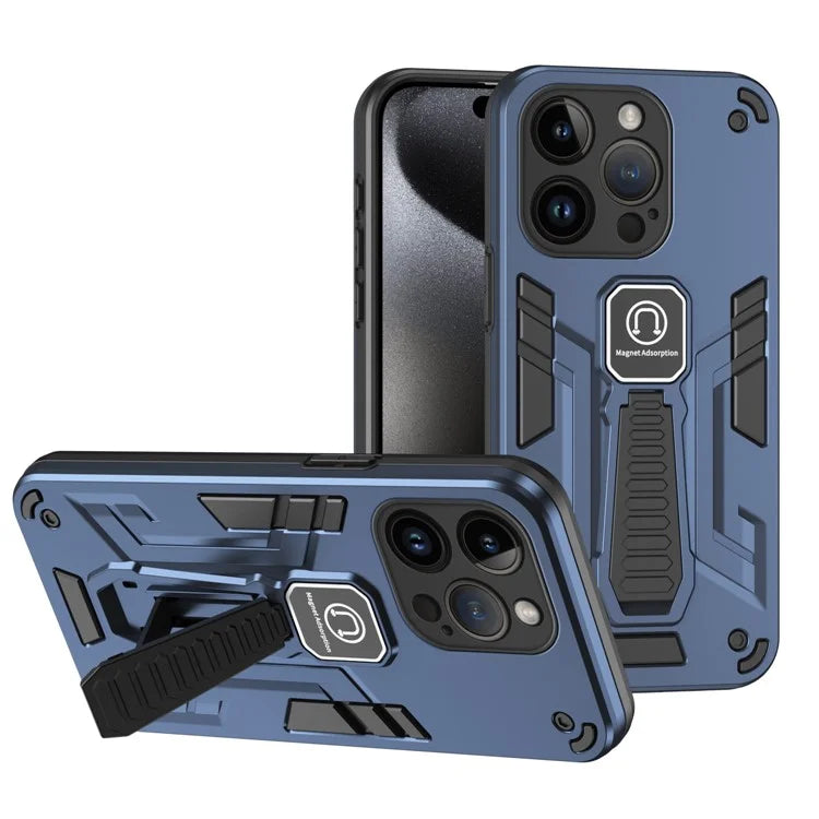 For iPhone 14 Pro Kickstand Phone Cover TPU + PC Combination Protective Case