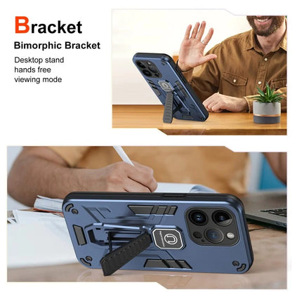 For iPhone 14 Pro Kickstand Phone Cover TPU + PC Combination Protective Case