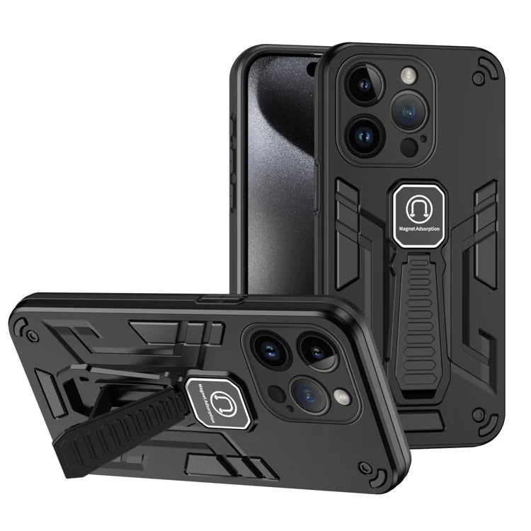 For iPhone 14 Pro Kickstand Phone Cover TPU + PC Combination Protective Case