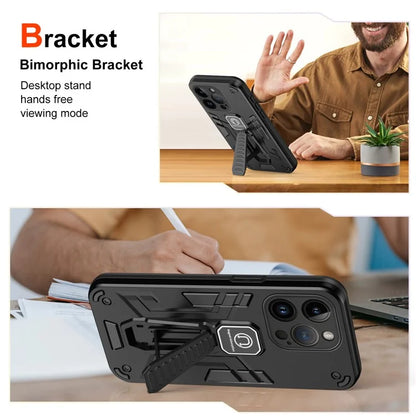 For iPhone 14 Pro Kickstand Phone Cover TPU + PC Combination Protective Case