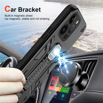 For iPhone 14 Pro Kickstand Phone Cover TPU + PC Combination Protective Case