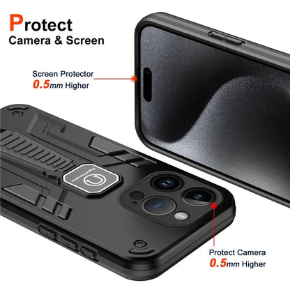For iPhone 14 Pro Kickstand Phone Cover TPU + PC Combination Protective Case