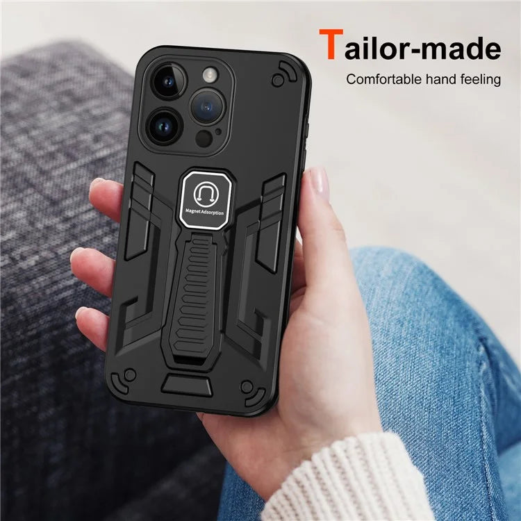 For iPhone 14 Pro Kickstand Phone Cover TPU + PC Combination Protective Case