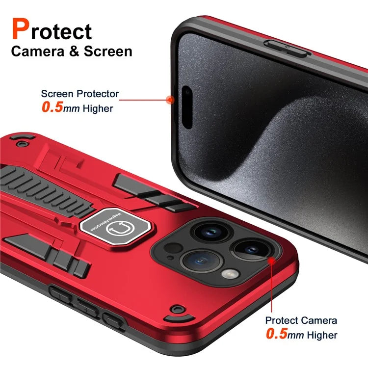 For iPhone 14 Pro Kickstand Phone Cover TPU + PC Combination Protective Case