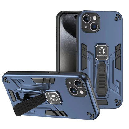For iPhone 14 Plus Kickstand Case Double Protection Phone Cover Work with Magnetic Car Mount