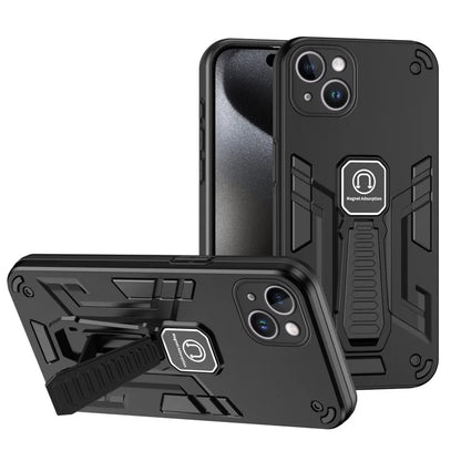 For iPhone 14 Plus Kickstand Case Double Protection Phone Cover Work with Magnetic Car Mount