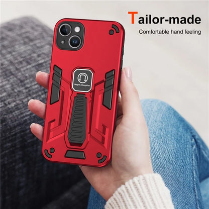 For iPhone 14 Plus Kickstand Case Double Protection Phone Cover Work with Magnetic Car Mount