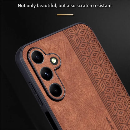 AZNS For Samsung Galaxy A25 5G (Global) (161.0 x 76.5 x 8.3mm) Case PU Leather Coated TPU Anti-slip Back Shell