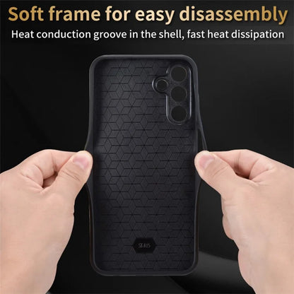 AZNS For Samsung Galaxy A25 5G (Global) (161.0 x 76.5 x 8.3mm) Case PU Leather Coated TPU Anti-slip Back Shell