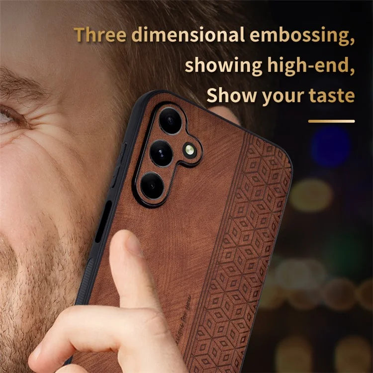 AZNS For Samsung Galaxy A25 5G (Global) (161.0 x 76.5 x 8.3mm) Case PU Leather Coated TPU Anti-slip Back Shell