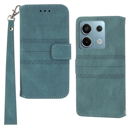 For Xiaomi Redmi Note 13 5G Case Anti-scratch Imprinted PU Leather Stand Phone Cover