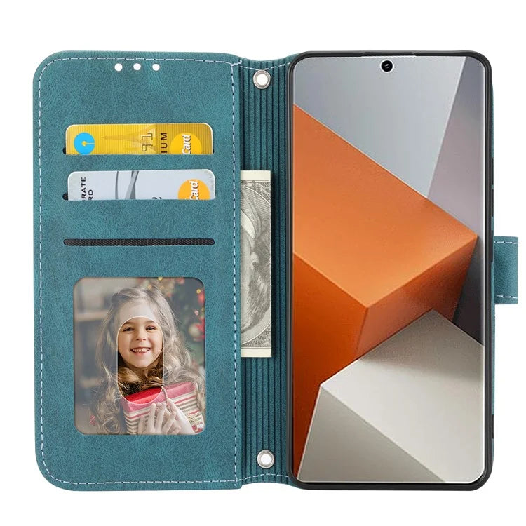 For Xiaomi Redmi Note 13 Pro+ 5G Case Soft PU Leather+TPU Imprinted Phone Cover