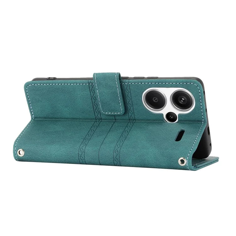 For Xiaomi Redmi Note 13 Pro+ 5G Case Soft PU Leather+TPU Imprinted Phone Cover