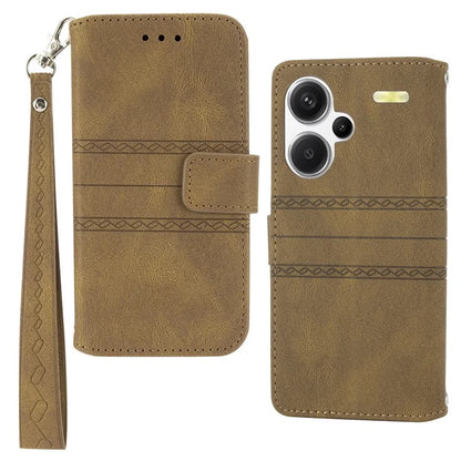 For Xiaomi Redmi Note 13 Pro+ 5G Case Soft PU Leather+TPU Imprinted Phone Cover