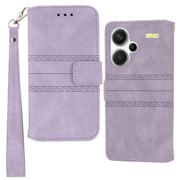 For Xiaomi Redmi Note 13 Pro+ 5G Case Soft PU Leather+TPU Imprinted Phone Cover