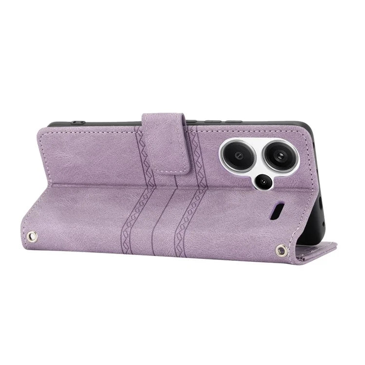 For Xiaomi Redmi Note 13 Pro+ 5G Case Soft PU Leather+TPU Imprinted Phone Cover