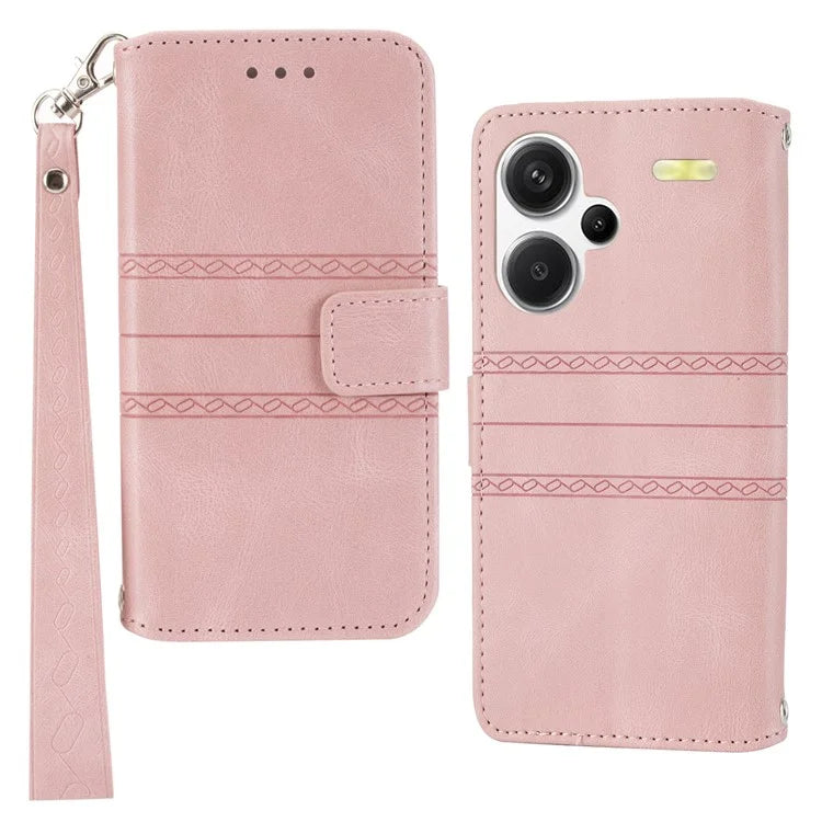 For Xiaomi Redmi Note 13 Pro+ 5G Case Soft PU Leather+TPU Imprinted Phone Cover