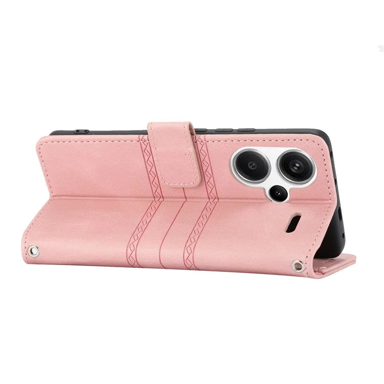 For Xiaomi Redmi Note 13 Pro+ 5G Case Soft PU Leather+TPU Imprinted Phone Cover