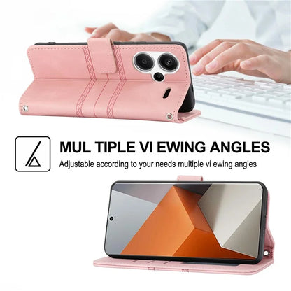 For Xiaomi Redmi Note 13 Pro+ 5G Case Soft PU Leather+TPU Imprinted Phone Cover