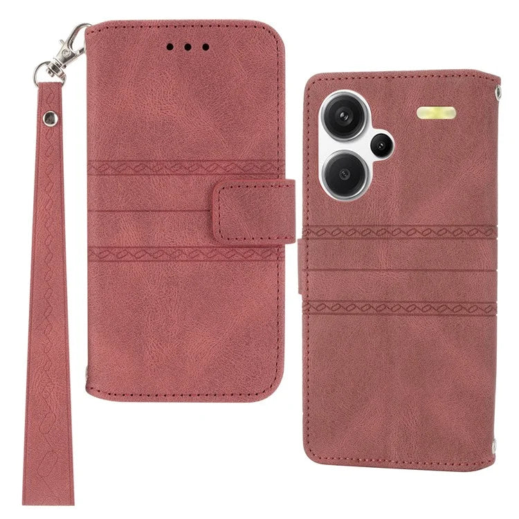 For Xiaomi Redmi Note 13 Pro+ 5G Case Soft PU Leather+TPU Imprinted Phone Cover