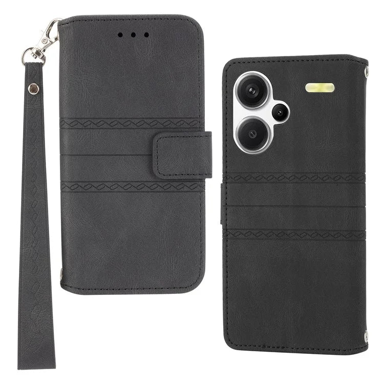 For Xiaomi Redmi Note 13 Pro+ 5G Case Soft PU Leather+TPU Imprinted Phone Cover