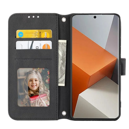 For Xiaomi Redmi Note 13 Pro+ 5G Case Soft PU Leather+TPU Imprinted Phone Cover