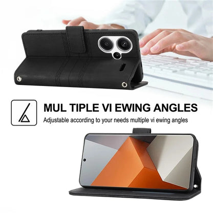For Xiaomi Redmi Note 13 Pro+ 5G Case Soft PU Leather+TPU Imprinted Phone Cover