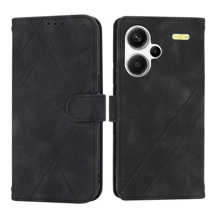 For Xiaomi Redmi Note 13 Pro+ 5G Case Imprinted Line Card Slots Shockproof Phone Cover