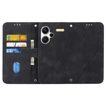 For Xiaomi Redmi Note 13 Pro+ 5G Case Imprinted Line Card Slots Shockproof Phone Cover