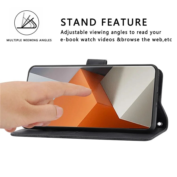 For Xiaomi Redmi Note 13 Pro+ 5G Case Imprinted Line Card Slots Shockproof Phone Cover