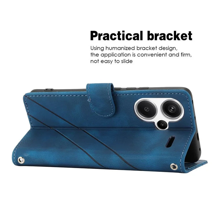 For Xiaomi Redmi Note 13 Pro+ 5G Case Imprinted Line Card Slots Shockproof Phone Cover