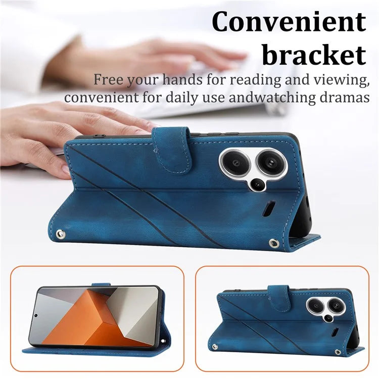 For Xiaomi Redmi Note 13 Pro+ 5G Case Imprinted Line Card Slots Shockproof Phone Cover