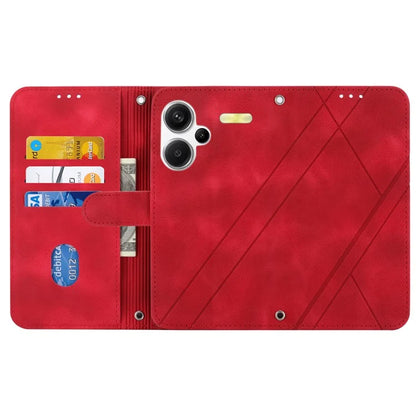 For Xiaomi Redmi Note 13 Pro+ 5G Case Imprinted Line Card Slots Shockproof Phone Cover