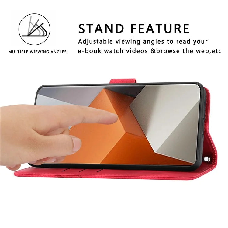 For Xiaomi Redmi Note 13 Pro+ 5G Case Imprinted Line Card Slots Shockproof Phone Cover