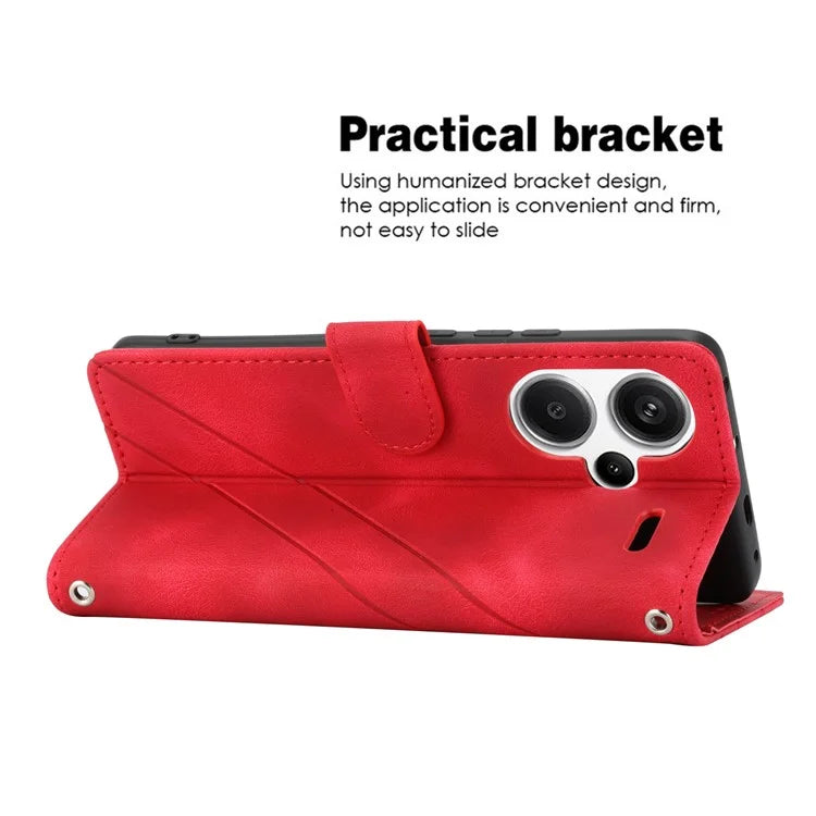 For Xiaomi Redmi Note 13 Pro+ 5G Case Imprinted Line Card Slots Shockproof Phone Cover