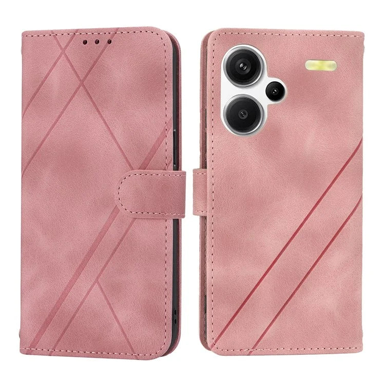 For Xiaomi Redmi Note 13 Pro+ 5G Case Imprinted Line Card Slots Shockproof Phone Cover