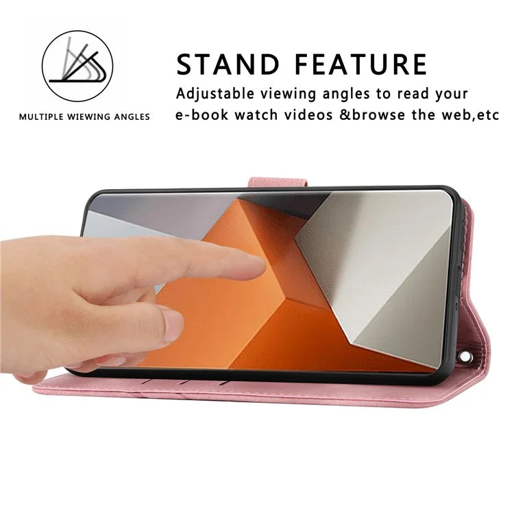For Xiaomi Redmi Note 13 Pro+ 5G Case Imprinted Line Card Slots Shockproof Phone Cover