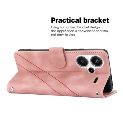 For Xiaomi Redmi Note 13 Pro+ 5G Case Imprinted Line Card Slots Shockproof Phone Cover