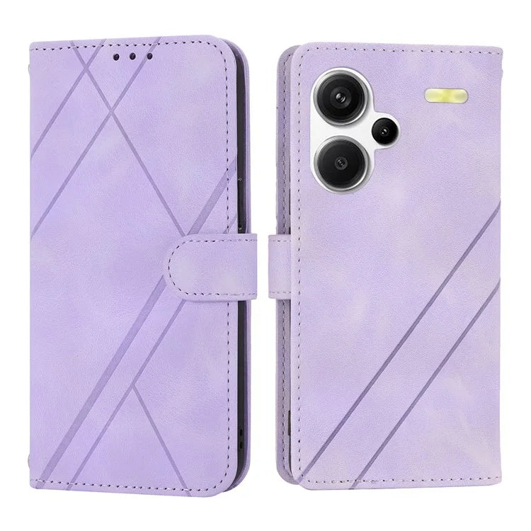 For Xiaomi Redmi Note 13 Pro+ 5G Case Imprinted Line Card Slots Shockproof Phone Cover